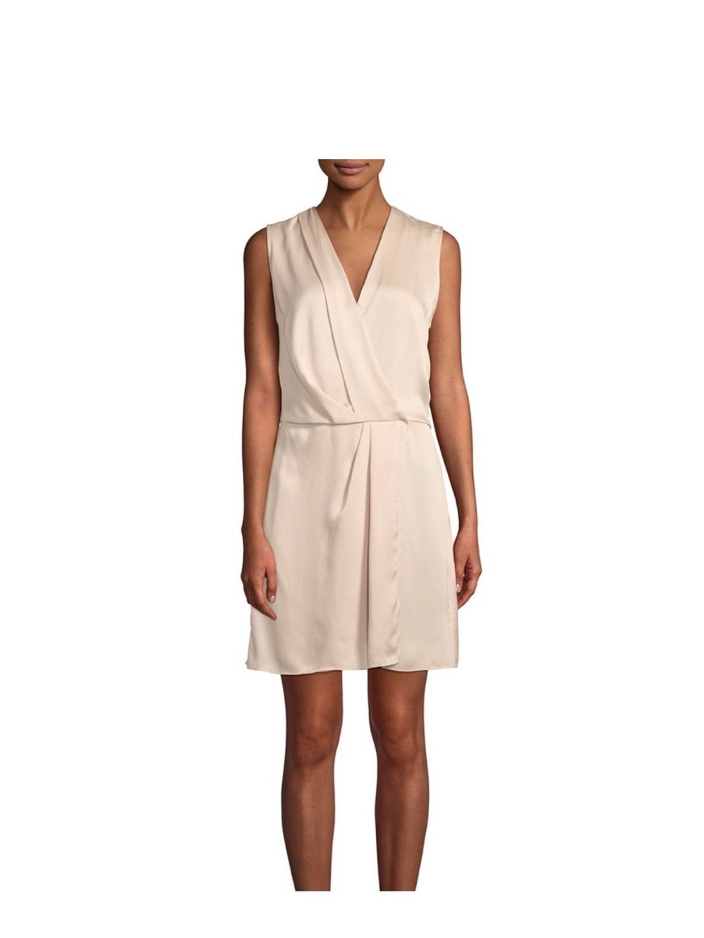rag & bone Sleeveless V-Neck Mini Dress in Pale Pink